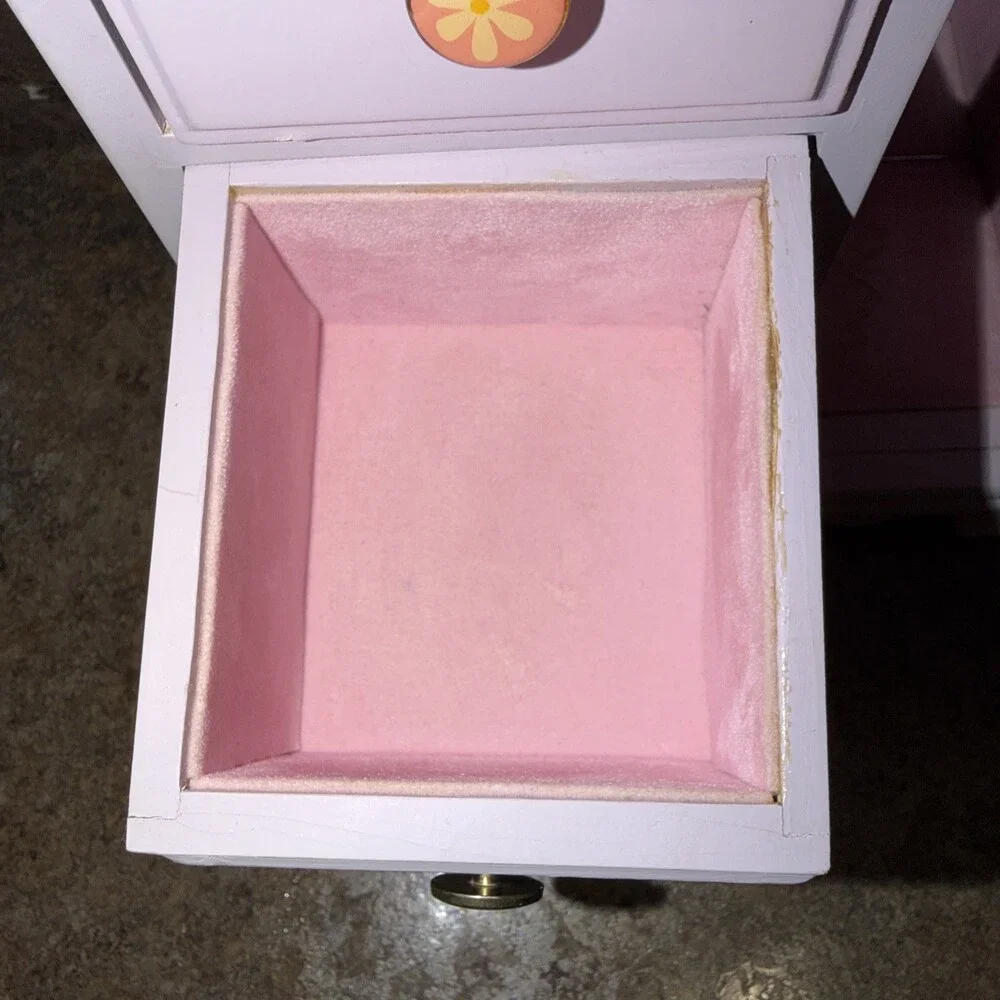 1999 Vintage Y2K Scooby-Doo Wood Glass Jewelry Box Dresser Rare Cartoon Network
